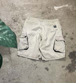 Plugged NYC Men's Cargo Shorts Size 36 Tan Beige Utility